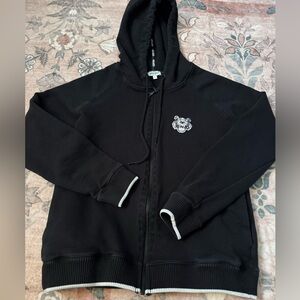 Rare Kenzo Black Hoodie Y2K Streetwear Designer Luxury High Fashion Sweatshirt